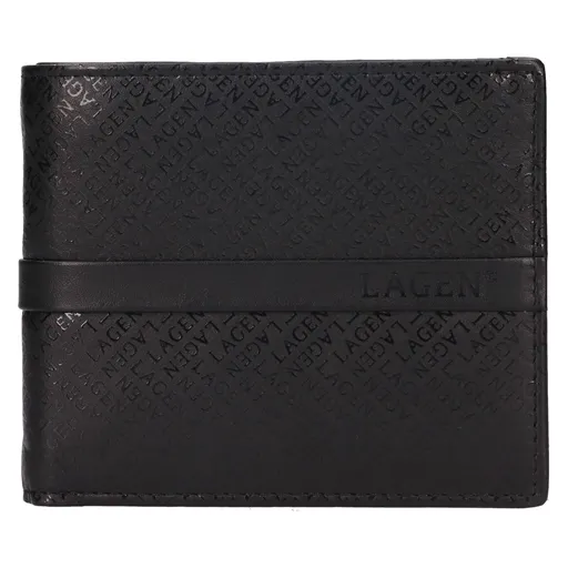 Pánská kožená peněženka Lagen Hurty - černá