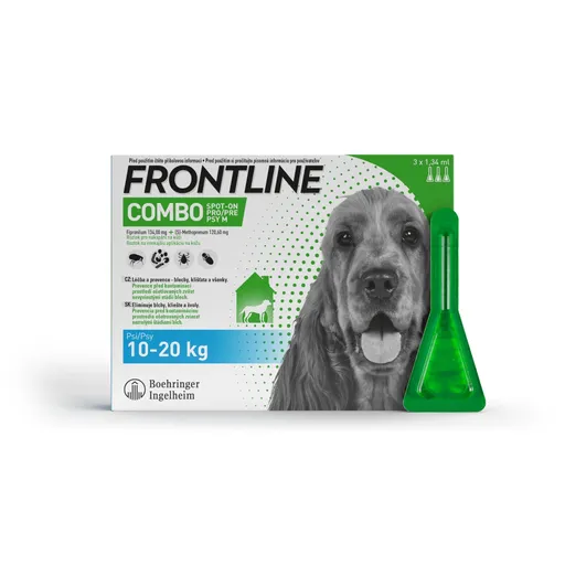 FRONTLINE COMBO pro psy 10–20 kg (M) 3 pipety