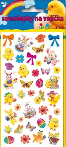 Velikonoční samolepky na vajíčka 774, 19x9cm