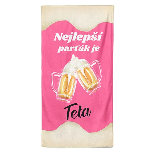 Osuška Nejlepší parťák je teta (Velikost osušky: 70x140cm)