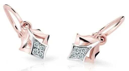 Cutie Diamonds Dětské bicolor náušnice ze zlata s brilianty C2220-10-10-X-4-D