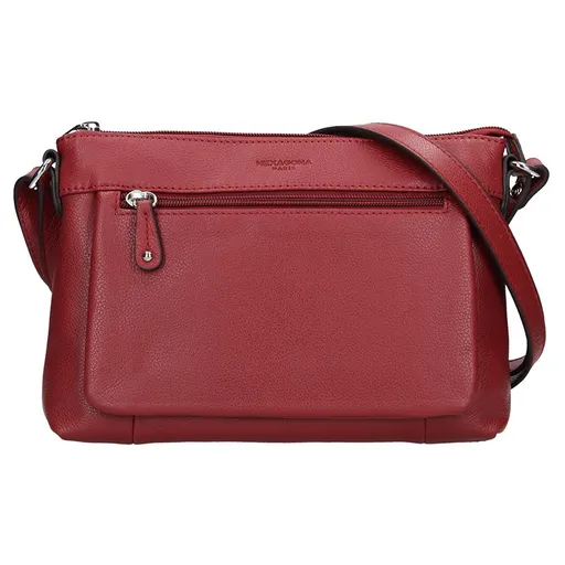 Dámská kožená crossbody kabelka Hexagona Violla - vínová