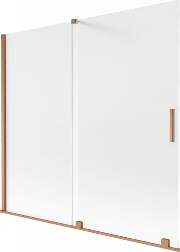 MEXEN/S Velar dvoukřídlá posuvná vanová zástěna 170 x 150, dekor, měď kartáčovaná 896-170-000-31-65