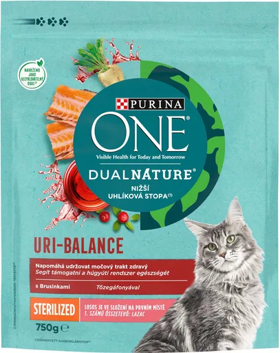 Purina ONE Dual Nature Sterilized Brusinka s lososem 750g (7613038232539)