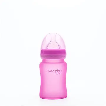 EverydayBaby Láhev sklo senzor 150 ml Pink (7350077262027)