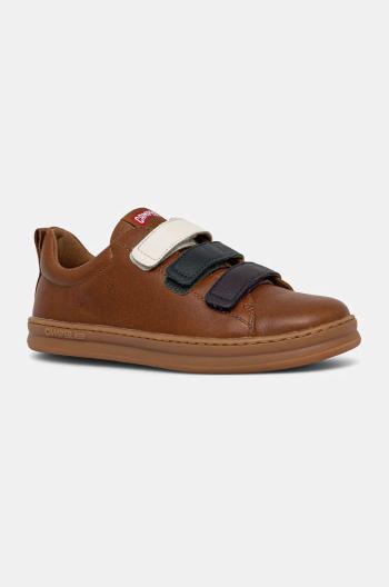 Dětské kožené sneakers boty Camper TWS hnědá barva, K800513.010