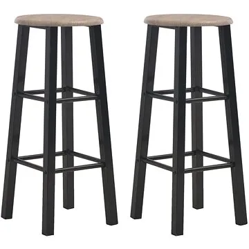Barové stoličky 2 ks černé MDF (284388)