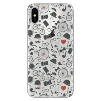 Odolné silikonové pouzdro iSaprio - Vintage Pattern 01 - black - iPhone X