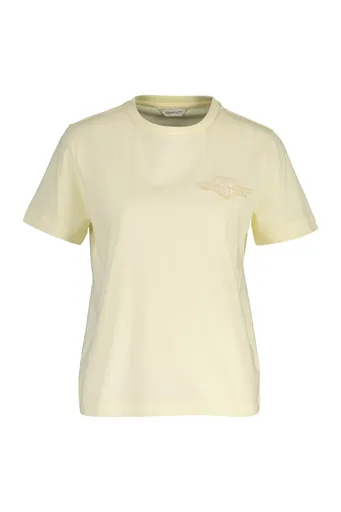 TRIČKO GANT REG TONAL SHIELD SS T-SHIRT VANILLA YELLOW