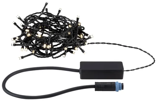 PAULMANN Plug & Shine LED světelný řetěz Yuna teplá bílá 7,4m IP44 1,3W černá