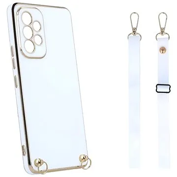 TopQ Kryt Samsung A53 5G Fancy bílý se šňůrkou 94472 (94472)