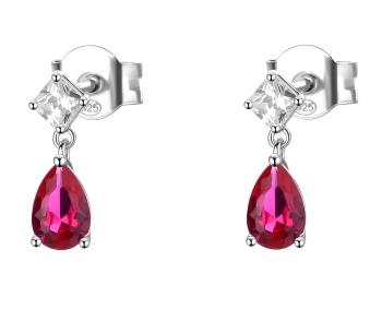 Brosway Stříbrné visací náušnice s kubickou zirkonií Passion Ruby Fancy FPR119