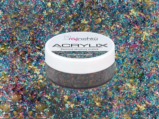 Ráj nehtů Akrylový prášek ACRYLIX 7,5 g - Miracle Galaxy