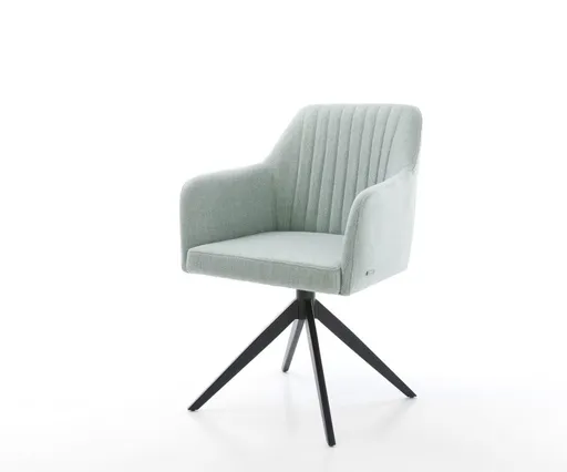 Jídelní židle Greg-Flex tkanina mentolová křížová podnož široká