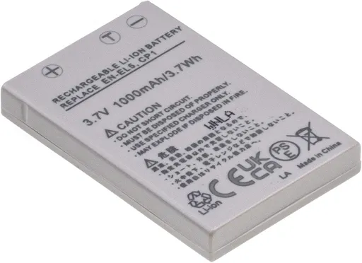 Baterie T6 Power Nikon EN-EL5, CP1, 1000mAh, 3,7Wh, šedá