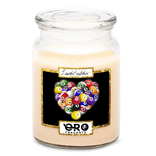 Svíčka Kulečníkové srdce (Vůně svíčky: Vanilka)