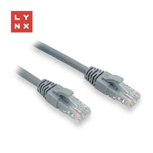 LYNX UTP patch kabel Cat6, PVC, 5m, šedý