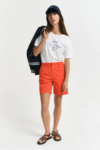 ŠORTKY GANT CHINO SHORTS ORANGE RED