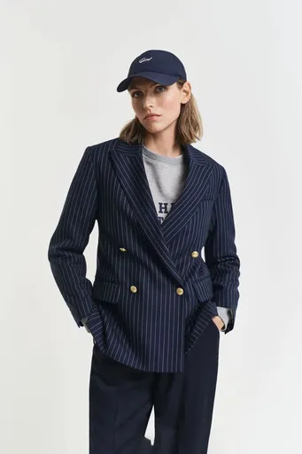 SAKO GANT PINSTRIPE REG CLUB BLAZER EVENING BLUE