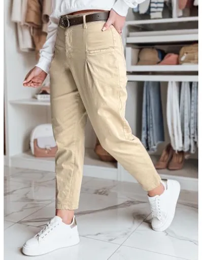 Dámské chino kalhoty CHINOSKA tmavě béžové