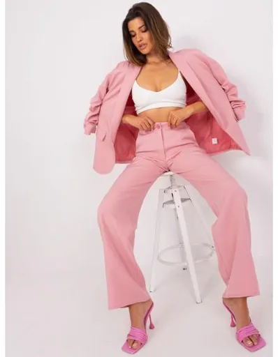 Dámské kalhoty s kapsami OBLA světle růžové