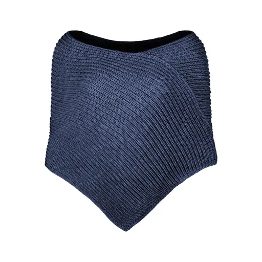 Bontis Pletené pončo - Džínový melír | uni