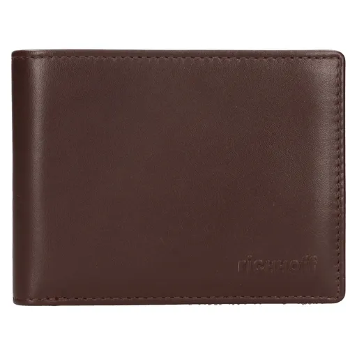 Pánská kožená slim peněženka Richhoff Petr - hnědá