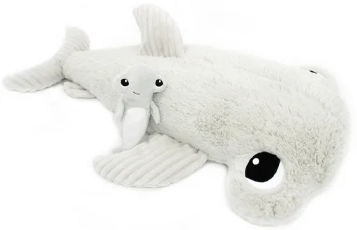 PTIPOTOS Plyšový kladivoun Clou šedý - máma s miminkem