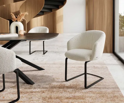 Jídelní židle Caja-Flex s područkami konzolová podnož plochá