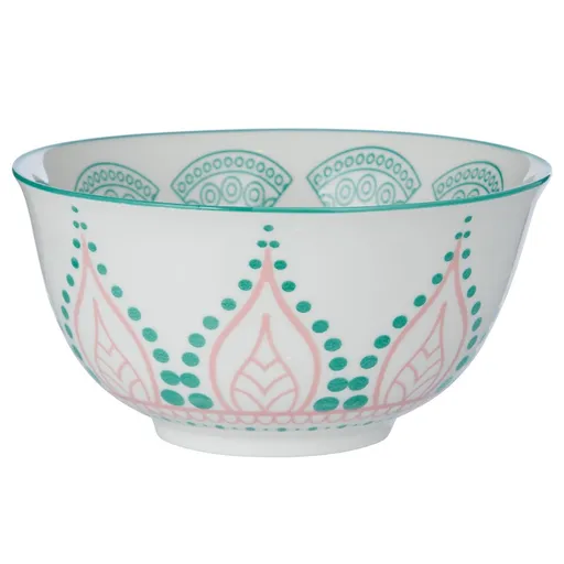 ORNAMENTS Miska 520 ml - růžová/zelená