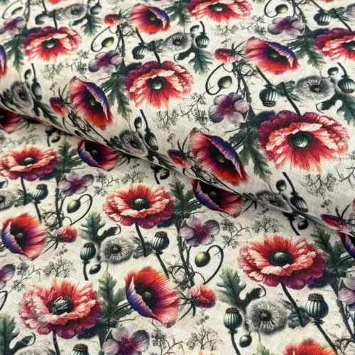 Viskóza se lnem Liana design C digital print