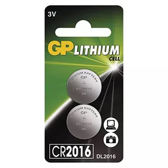 GP Jednorázová lithiová baterie CR2016, 2-pack
