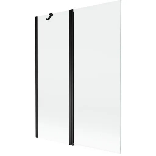 MEXEN MIST vanová zástěna 130x150 cm 6mm f+s, černá, čirá 8A9-130-011-70-00