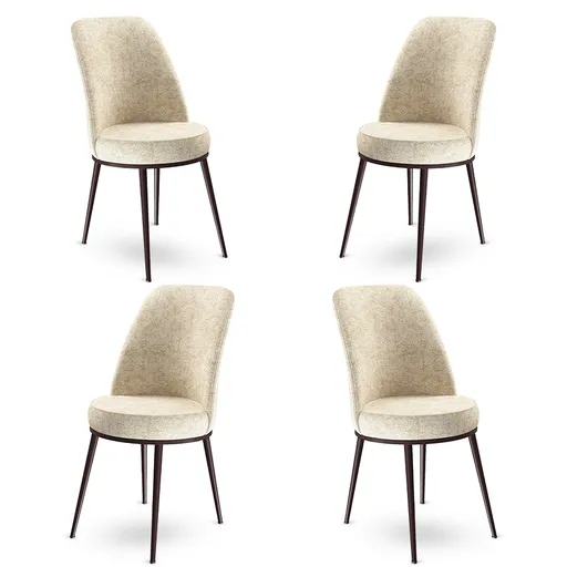 Sada židlí (4 kusy) Dexa - Cream, Brown