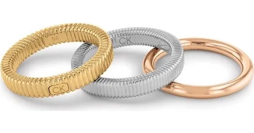 Calvin Klein Sada ocelových prstenů Playful Repetition 35000027 54 mm