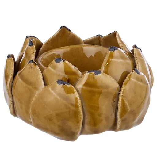 BLOSSOM Svícen na čajovou svíčku - žlutá