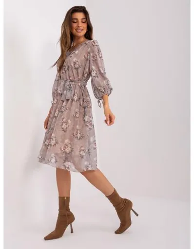 Dámské šaty KVETA tmavě béžové