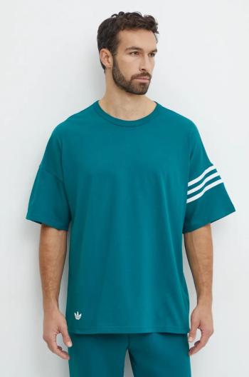 Bavlněné tričko adidas Originals Neuclassics Tee tyrkysová barva, s aplikací, JF9138