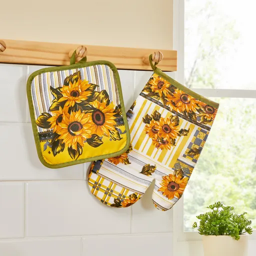 Chňapka a kuchyňská rukavice  Slunečnice