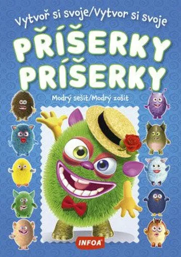 Vytvoř si svoje příšerky - Modrý sešit / Vytvor si svoje príšerky - Modrý zošit + samolepky - Yulia Zverkova