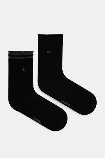 Ponožky Calvin Klein 4-pack dámské, černá barva, 701229442