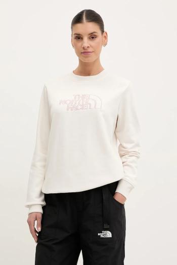 Mikina The North Face Drew Peak Light dámska, béžová farba, s nášivkou, NF0A8C1EATW1