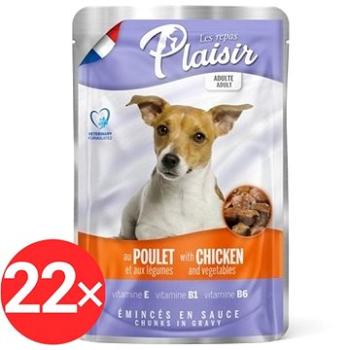 Plaisir Dog kapsička kuřecí se zeleninou 22 × 100 g (8595657300105)