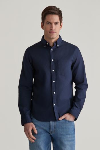 KOŠILE GANT REG GMNT DYED WAFFLE SHIRT EVENING BLUE