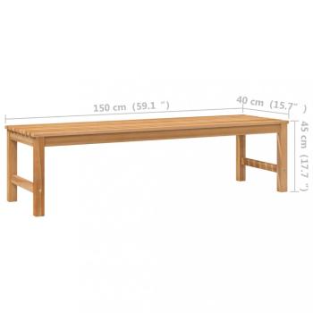 Zahradní lavice teak Dekorhome 150 cm