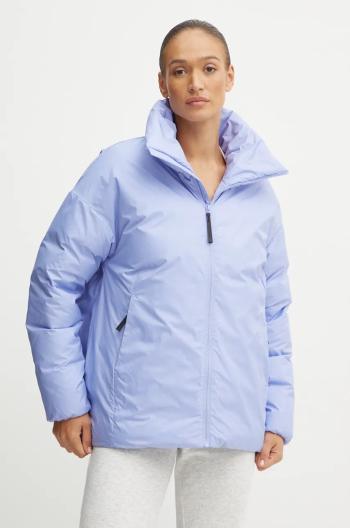 Péřová bunda adidas Traveer dámská, fialová barva, zimní, oversize, JF3209