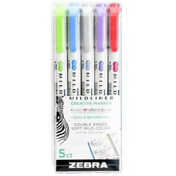 ZEBRA PEN Mildliner Cool and Refined oboustranný - sada 5 ks (78205)