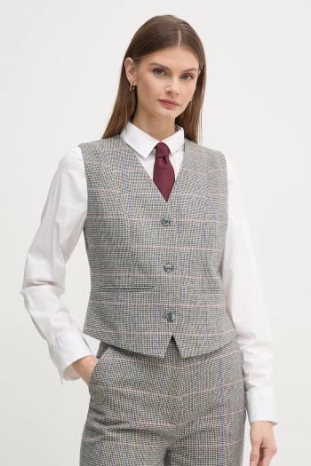 Vlnená vesta Pepe Jeans FLORINA šedá farba, jednoradová, PL402520