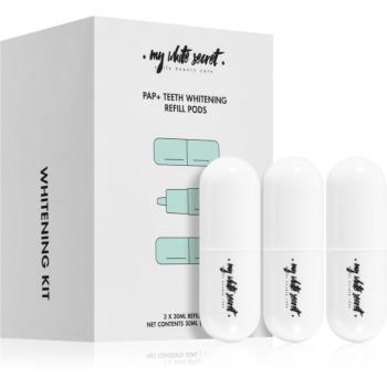 My White Secret PAP+ Teeth Whitening Refill Pods bělicí aktivační gel náhradní náplň 3x10 ml