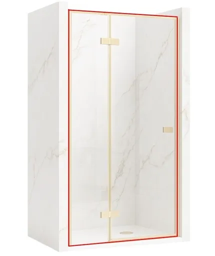 REA Sprchové dveře bez stěnového profilu ATLAS broušené zlato 90 L REA-K4670